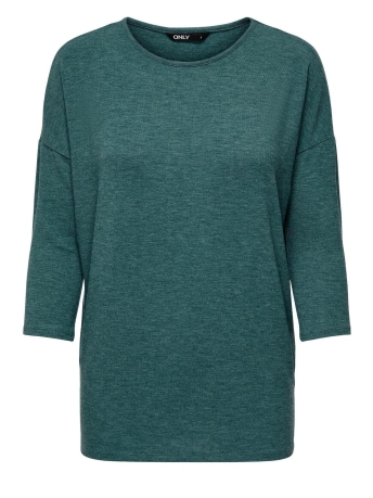 Only T-shirt ONLGLAMOUR 3/4 TOP JRS NOOS 15157920 Deep Teal/Melange
