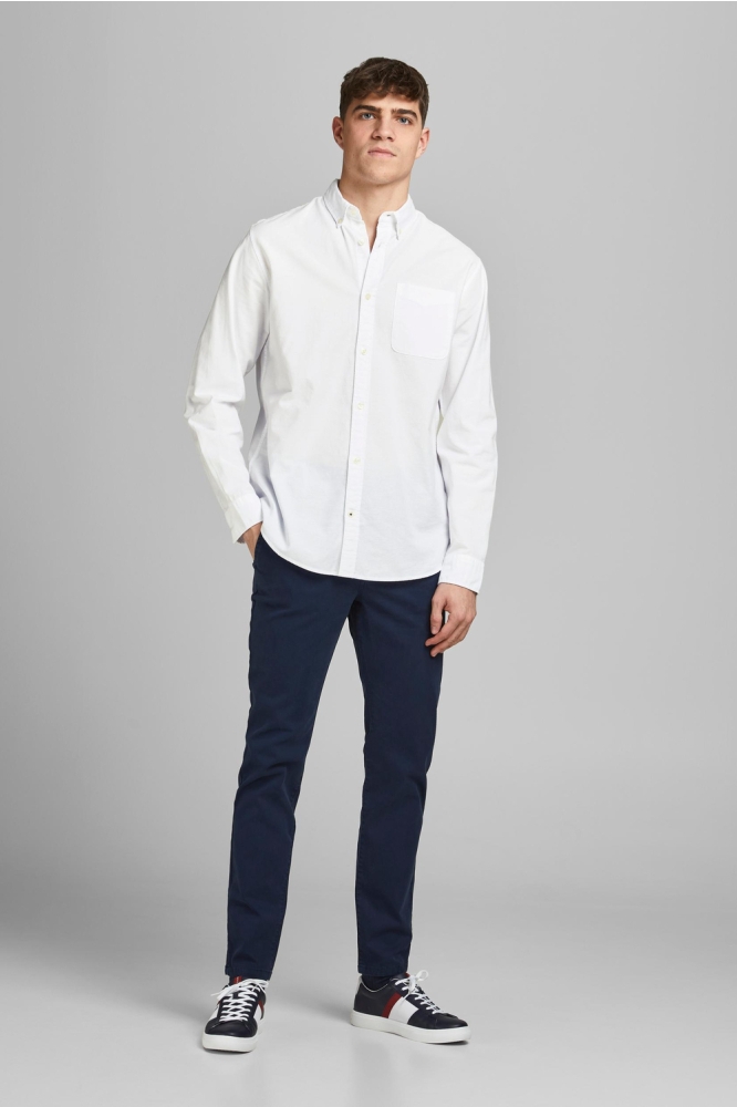 JJEOXFORD SHIRT LS NOOS 12182486 White