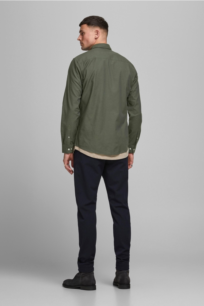 JJEOXFORD SHIRT LS NOOS 12182486 Forest Night