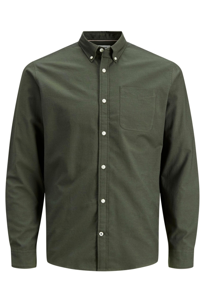 JJEOXFORD SHIRT LS NOOS 12182486 Forest Night