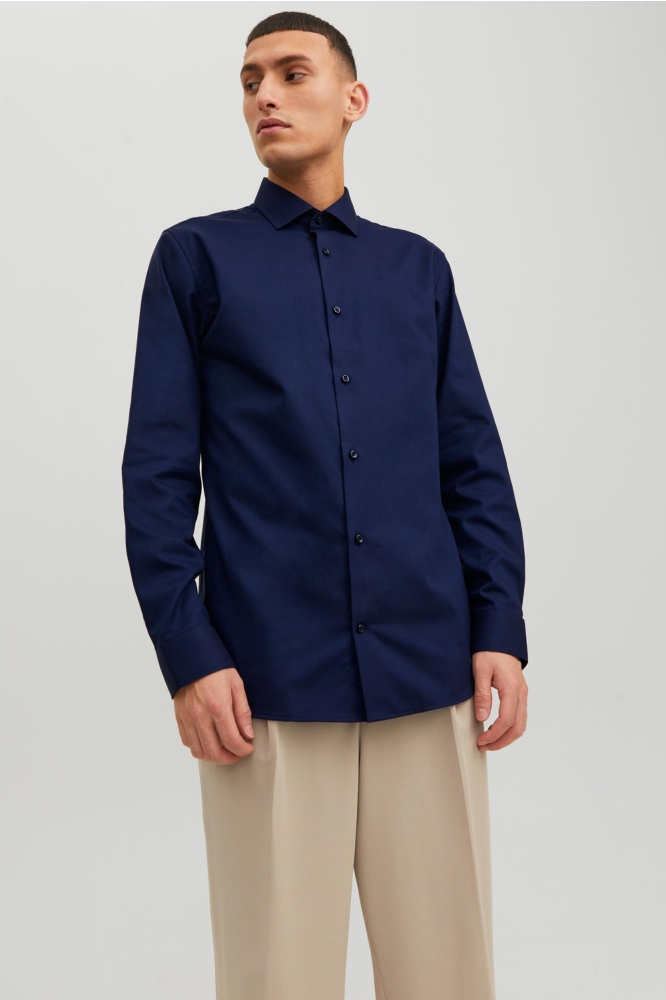 JPRBLAPARKER SHIRT L/S NOOS 12227385 Perfect Navy