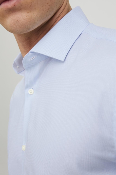 Jack & Jones blauwe heren overhemd | Close up