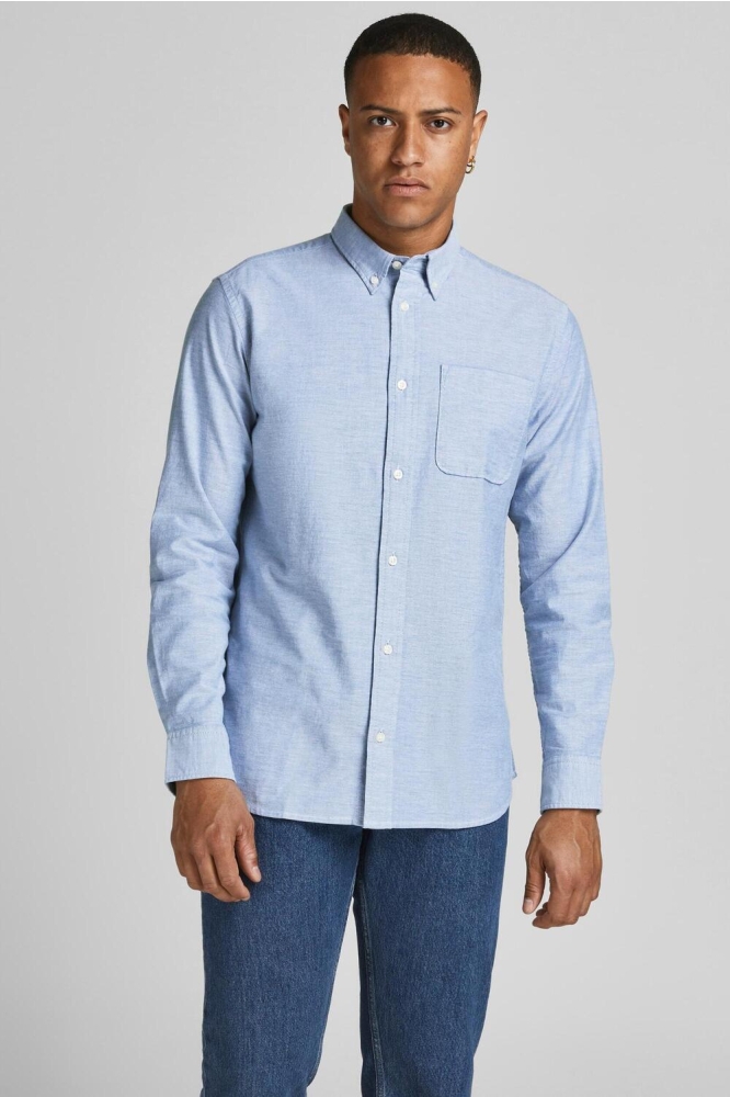 JPRBROOK OXFORD SHIRT L/S NOOS 12192150 Cashmere Blue