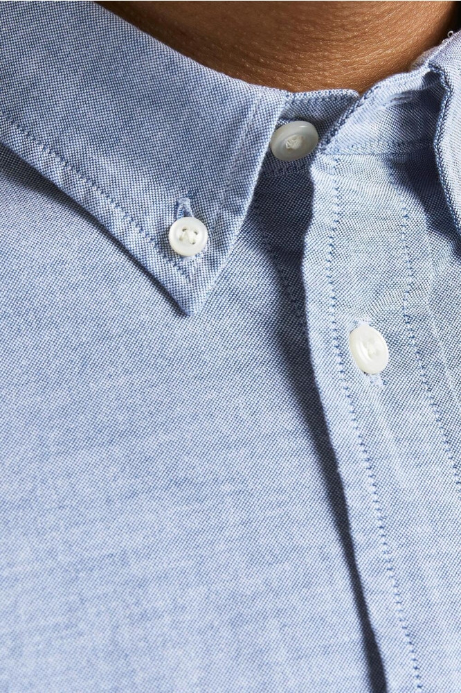 Jack & Jones blauwe heren overhemd | Close up