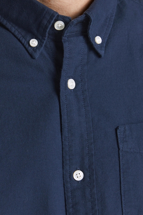 Jack & Jones blauwe heren overhemd | Close up