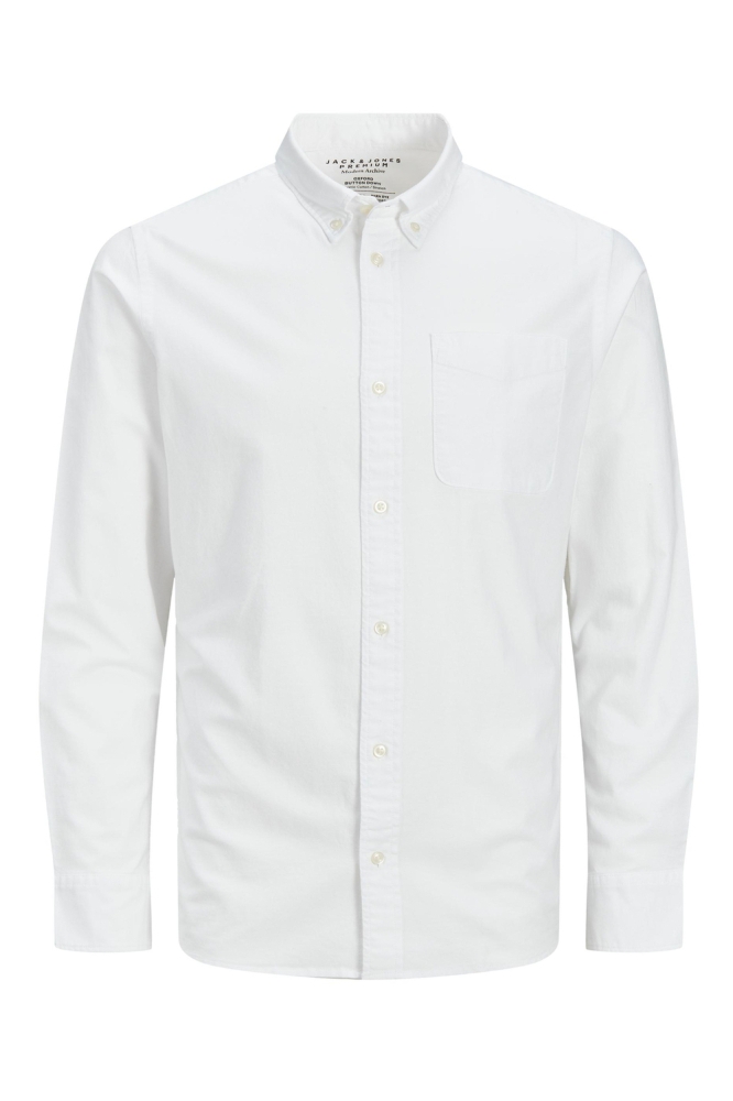 Jack & Jones witte heren overhemd | Vooraanzicht