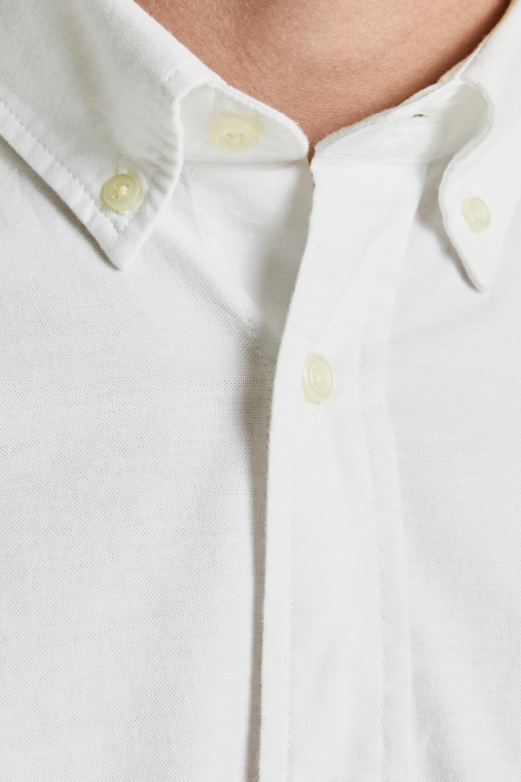 Jack & Jones witte heren overhemd | Close up