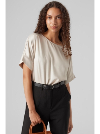 Vero Moda T-shirt VMMERLE 2/4 O-NECK TOP WVN GA NOOS 10294216 Pumice Stone