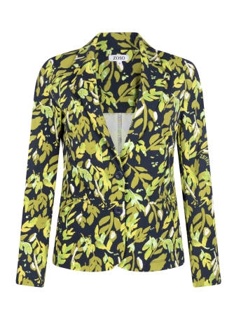 Zoso Blazer HILDA PRINTED TRAVEL 234 0008-0074 NAVY OLIVE