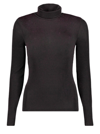 Only T-shirt ONLCLARA L/S ROLLNECK JRS 15309505 Black/Clover gii