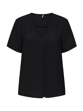 Jacqueline de Yong T-shirt JDYDIVYA LIFE S/S V-NECK TOP WVN DI 15291432 BLACK
