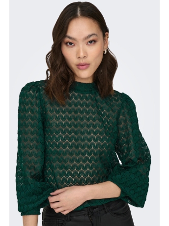 Jacqueline de Yong Blouse JDYAVERY L/S LACE TOP JRS NOOS 15268408 Scarab