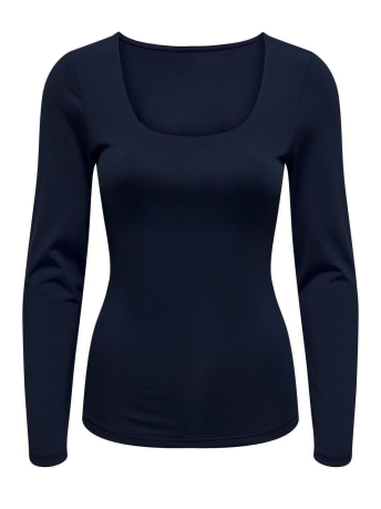 Only T-shirt ONLEA L/S 2-WAY DEEP NECK TOP JRS N 15302647 Night Sky