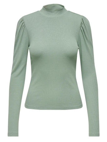 Only T-shirt ONLFAITH L/S PUFF TOP CC JRS 15301184 Lily Pad