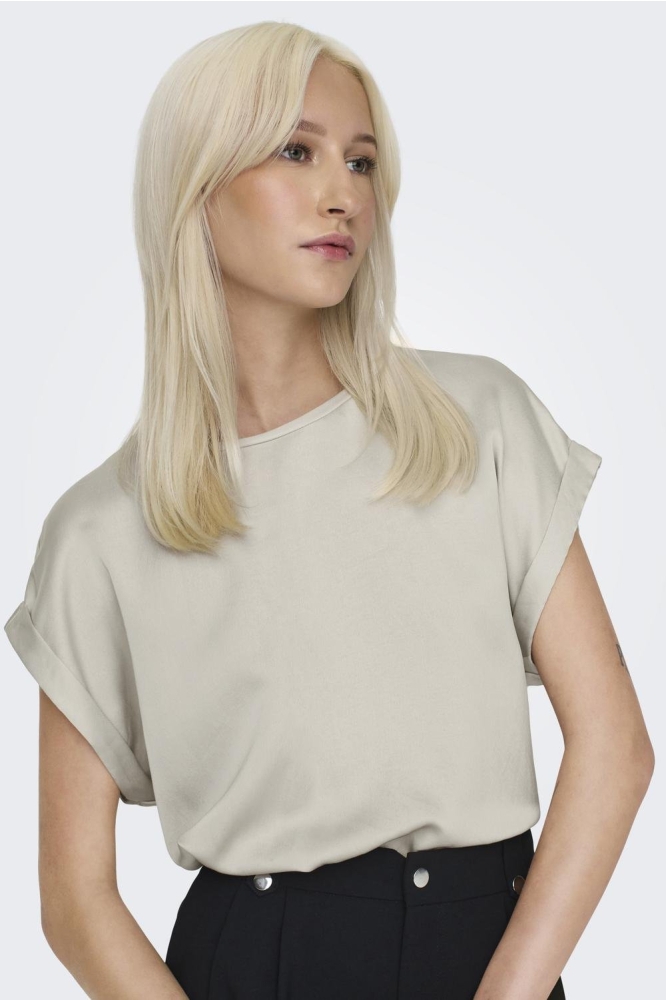 ONLLIEKE S/S SATIN MIX TOP WVN NOOS 15303413 Dove