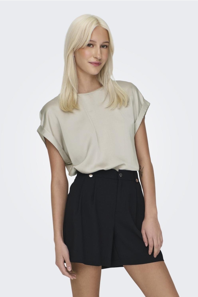 ONLLIEKE S/S SATIN MIX TOP WVN NOOS 15303413 Dove