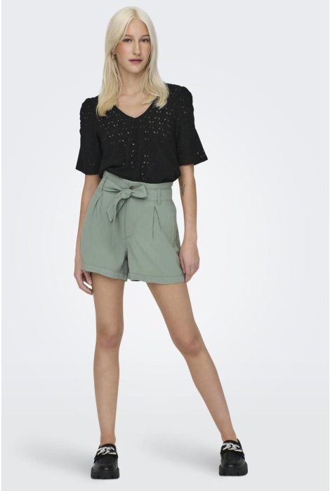 Only onlrosa s/s v-neck puff top jrs