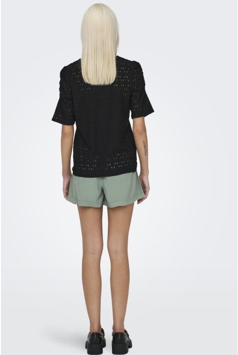 Only onlrosa s/s v-neck puff top jrs