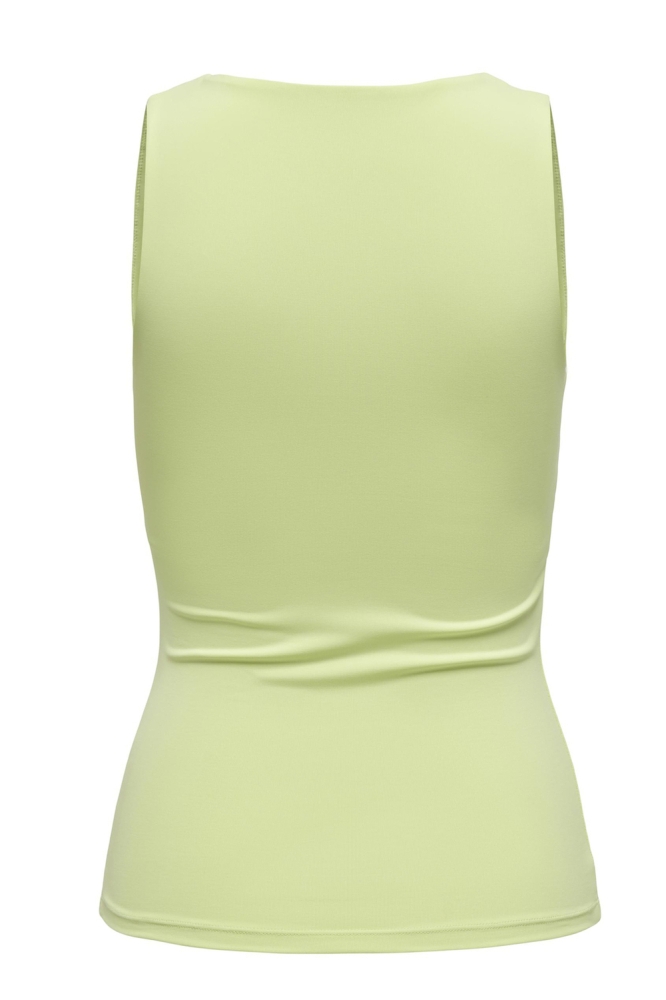 ONLEA S/L 2-WAY V-NECK TOP JRS 15319799 SHADOW LIME