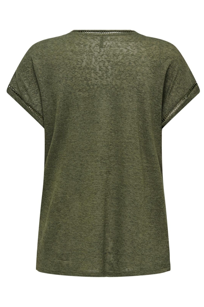 ONLPENNY S/S V-NECK TOP JRS 15320072 Ivy Green
