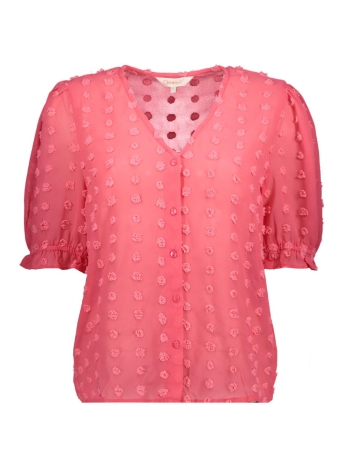 Only Blouse ONLPIXI DOBBY LIFE SS V-NACK TOP WV 15313676 CORAL PARADISE