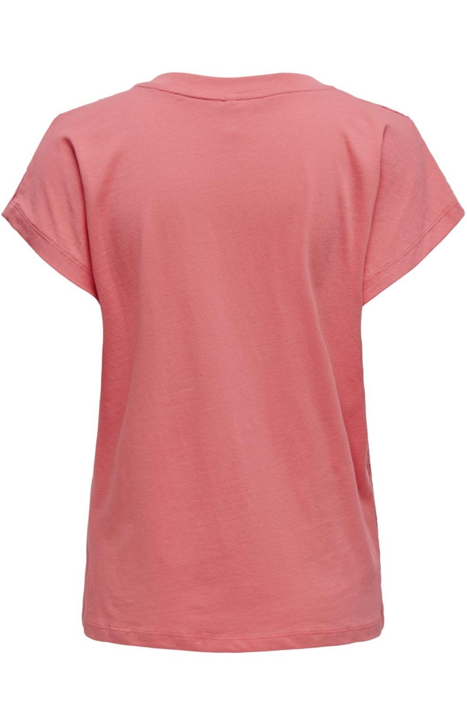 ONLLULU LIFE S/S V-NECK TOP BOX JRS 15324523 CORAL PARADISE/BRODERIE