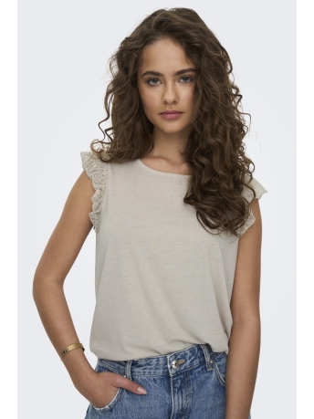 Only Top ONLAUGUSTA LIFE S/S MIX TOP JRS 15287625 PUMICE STONE
