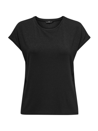 Only T-shirt ONLCLAUDIA S/S GLITTER STRIPE TOP J 15318422 BLACK/BLACK LURE