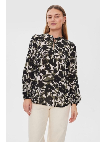 Freequent Blouse FQADNEY BLOUSE 203302 MOONBEAM W. DEEP DEPTHS