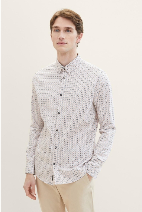 Tom Tailor fitted printed stretch shirt