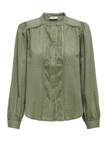 Jacqueline de Yong Blouse JDYMAGGIE L/S LACE SHIRT WVN 15317284 Deep Lichen Green