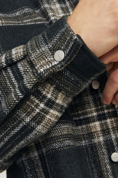 Jack & Jones zwarte heren overhemd | Close up