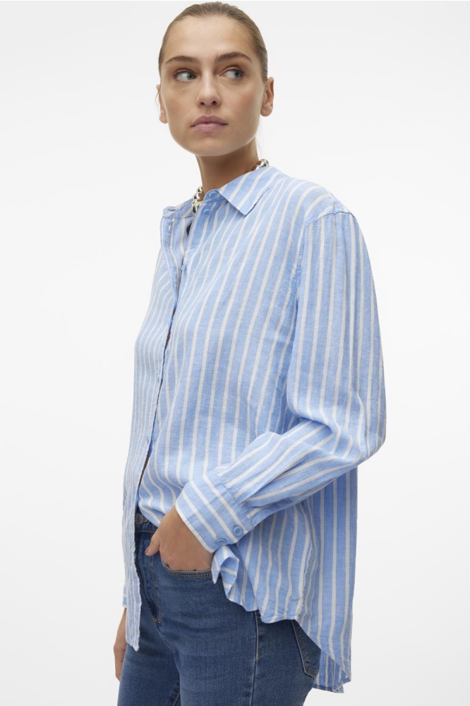 VMLINN LS SHIRT WVN NOOS 10305085 Marina stripes Olga