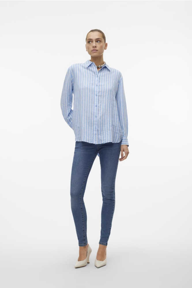 VMLINN LS SHIRT WVN NOOS 10305085 Marina stripes Olga