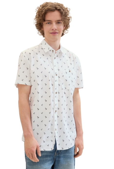 Tom Tailor fitted printed poplin shirt