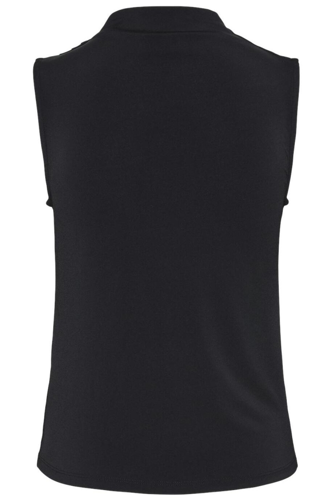 Pieces zwarte dames top | Achteraanzicht
