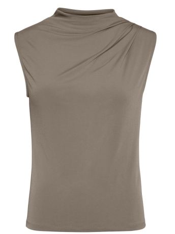 Pieces Top PCMADISON SL DRAPED TOP NOOS BC 17151143 TAUPE GRAY