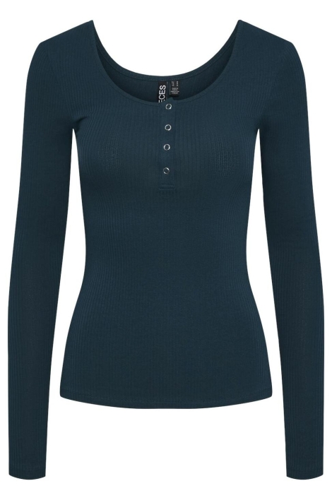 Pieces groene dames t-shirt | Vooraanzicht