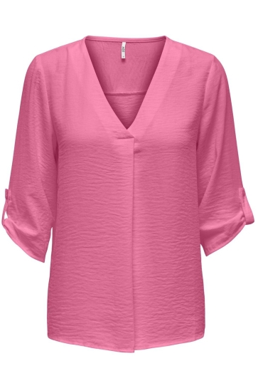 Jacqueline de Yong Blouse JDYDIVYA 3/4 TOP WVN NOOS 15226911 SACHET PINK
