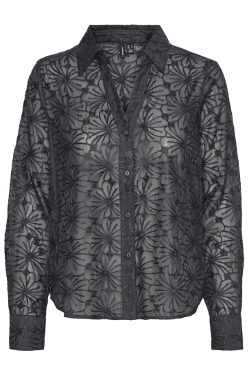 Vero Moda Blouse VMKANE LS SHIRT WVN 10321955 OBSIDIAN