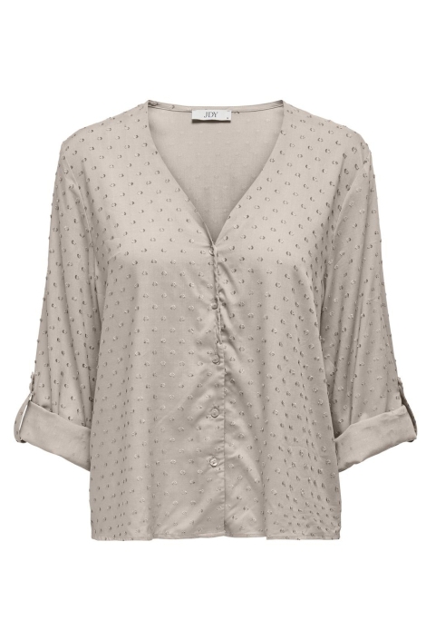 Jacqueline de Yong beige dames blouse | Vooraanzicht