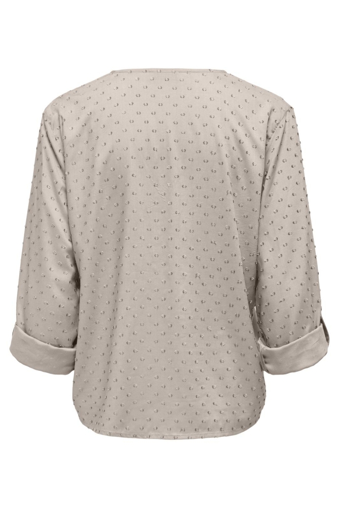 Jacqueline de Yong beige dames blouse | Achteraanzicht