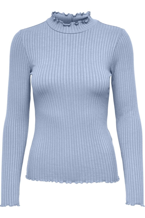 Jacqueline de Yong blauwe dames t-shirt | Vooraanzicht