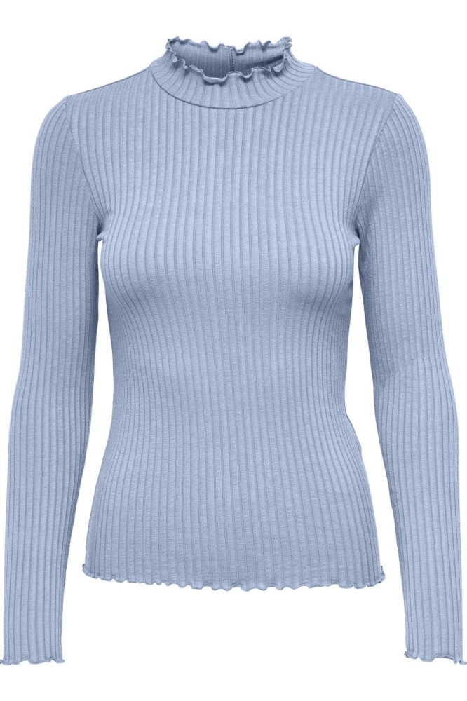 Jacqueline de Yong blauwe dames t-shirt | Vooraanzicht