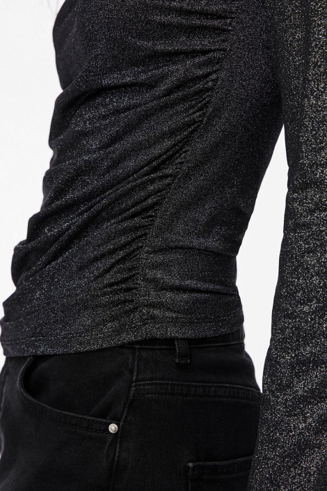 Pieces zwarte dames t-shirt | Close up
