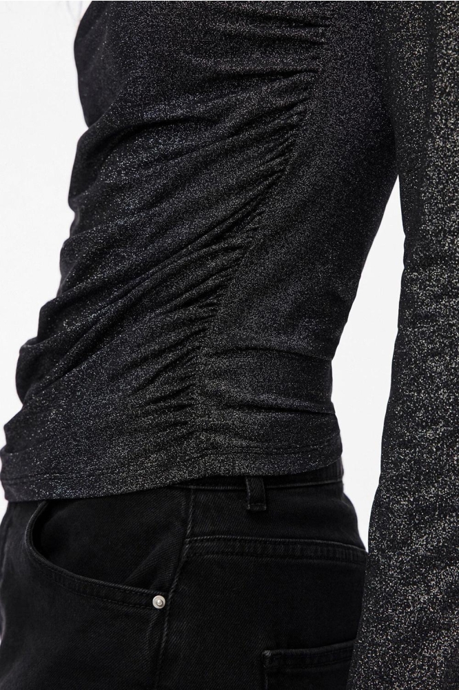 Pieces zwarte dames t-shirt | Close up