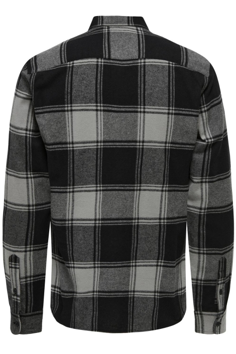 Only & Sons grijze heren overhemd | Achteraanzicht