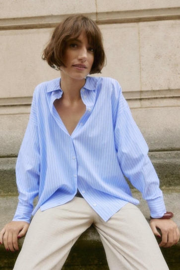 Vero Moda Blouse VMFANNI LS SHIRT WVN GA NOOS 10314683 Hydrangea/Sana