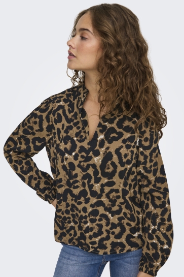 Only Blouse ONLMIVA L/S TOP EX PTM 15344597 TIGERS EYE/AYA LEO