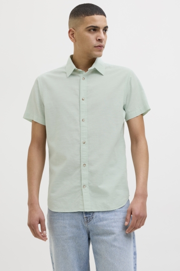 Jack & Jones Overhemd JJESUMMER SHIRT SS SN 12269329 ICEBERG GREEN